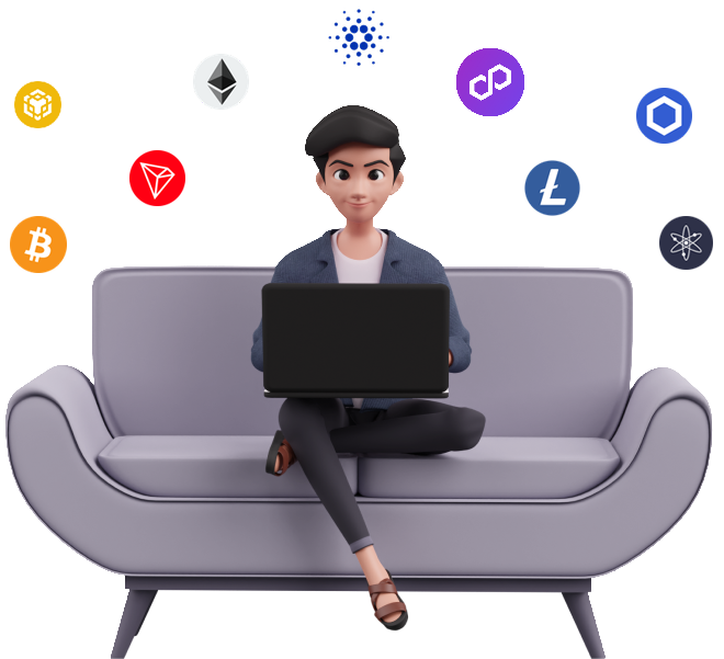 faq boy with logos
